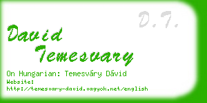 david temesvary business card